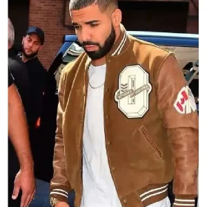 Drake Brown Varsity Jacket1