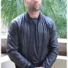 Jason Statham Black Bomber Leather Jacket