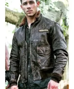 Jumanji 2 Nick Jonas Leather Jacket