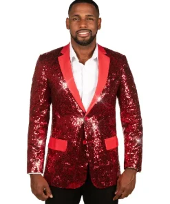 MEN'S RED SEQUIN ALL OVER BLAZER