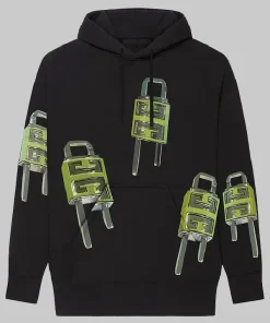 A$AP ROCKY GIVENCHY OVERSIZED 4G LOCK PRINT HOODIE (1)