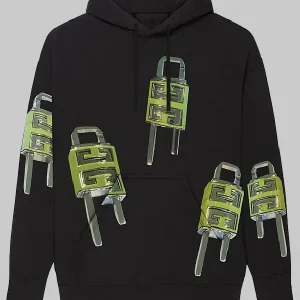 A$AP ROCKY GIVENCHY OVERSIZED 4G LOCK PRINT HOODIE (1)