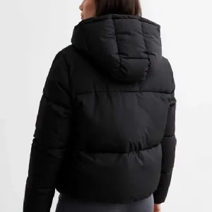 Black Hooded Puffer Jacket (2)