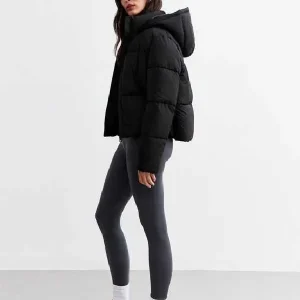 Black Hooded Puffer Jacket (3)