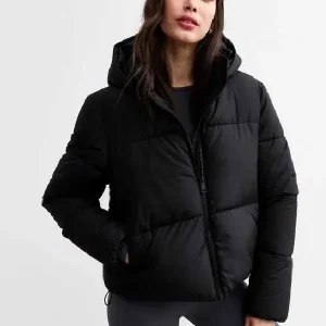 Black Hooded Puffer Jacket