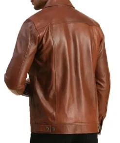 Brown Leather Trucker Jacket (1)