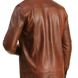 Brown Leather Trucker Jacket (1)
