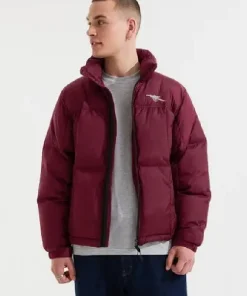 Burgundy Cannon Puffer Jacket