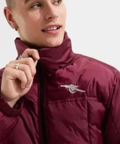 Burgundy Cannon Puffer Jacket (4)