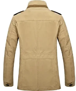Classic Khaki Winter Military Coat (1)