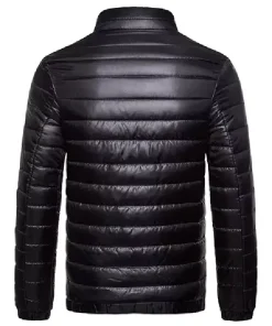 Classic Mens Puffer Leather Jacket (1)
