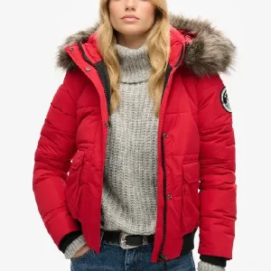 Everest Ella Bomber Red Jacket