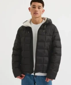 Holloway Social Club Black Puffer Jacket