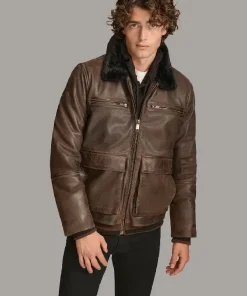 JULIAN FAUX SHEARLING AVIATOR