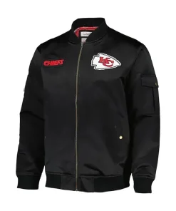 Kansas City Chiefs Team Leader Satin Bomber Jacket (1)