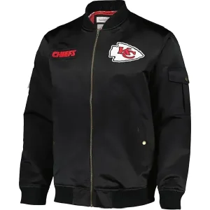 Kansas City Chiefs Team Leader Satin Bomber Jacket (1)