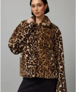 Leopard Faux Fur Jacket