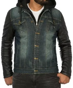 Men Hooded Denim Jacket (1)