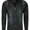 Men Hooded Denim Jacket