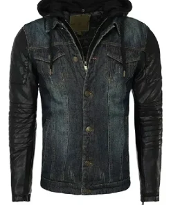 Men Hooded Denim Jacket