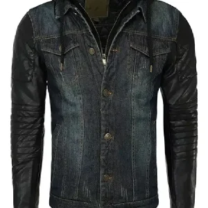 Men Hooded Denim Jacket