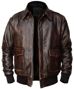 Mens A2 Bomber Leather Jacket (1)