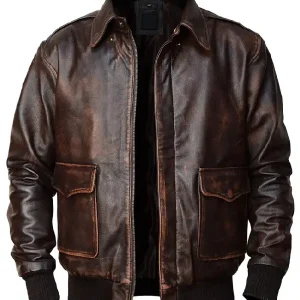 Mens A2 Bomber Leather Jacket (1)