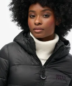 Sports Puffer Bomber Black Jacket (1)