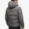 Hooded Sports Puffer Gray Jacket (2)