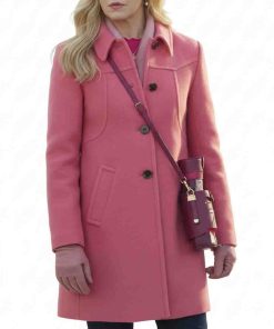 A Newport Christmas Ginna Claire Mason Pink Wool Coat