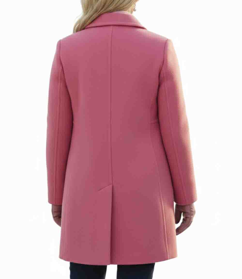 A Newport Christmas Ginna Claire Mason Pink Wool Coat - Image 2