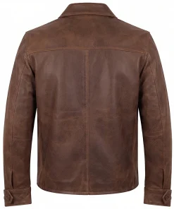 Alternative view of GTA 6 Jacket – Jason Duval Brown Leather Jacket